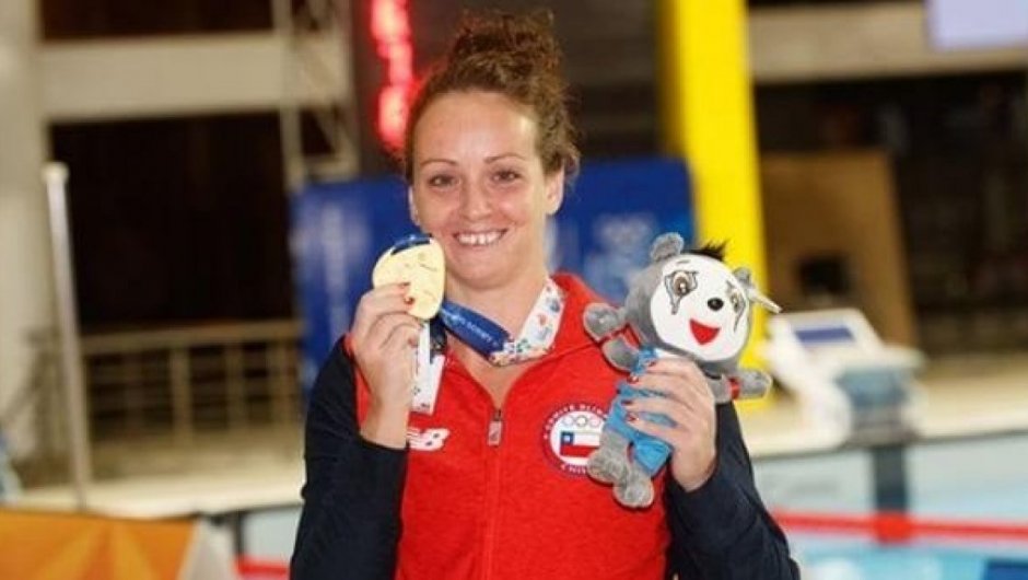 Kristel Köbrich nadadora olímpica chilena. (Foto: Óscar Muñoz). 